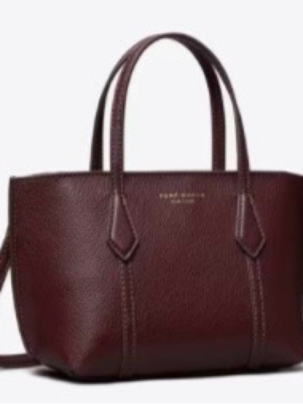 Women’s mini Leather Tote Bag - Burgundy